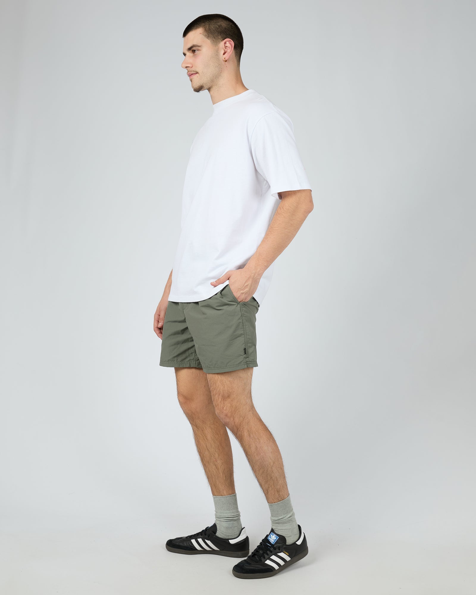 Vacay Nylon Short Khaki