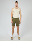 Tab Linen Short Khaki