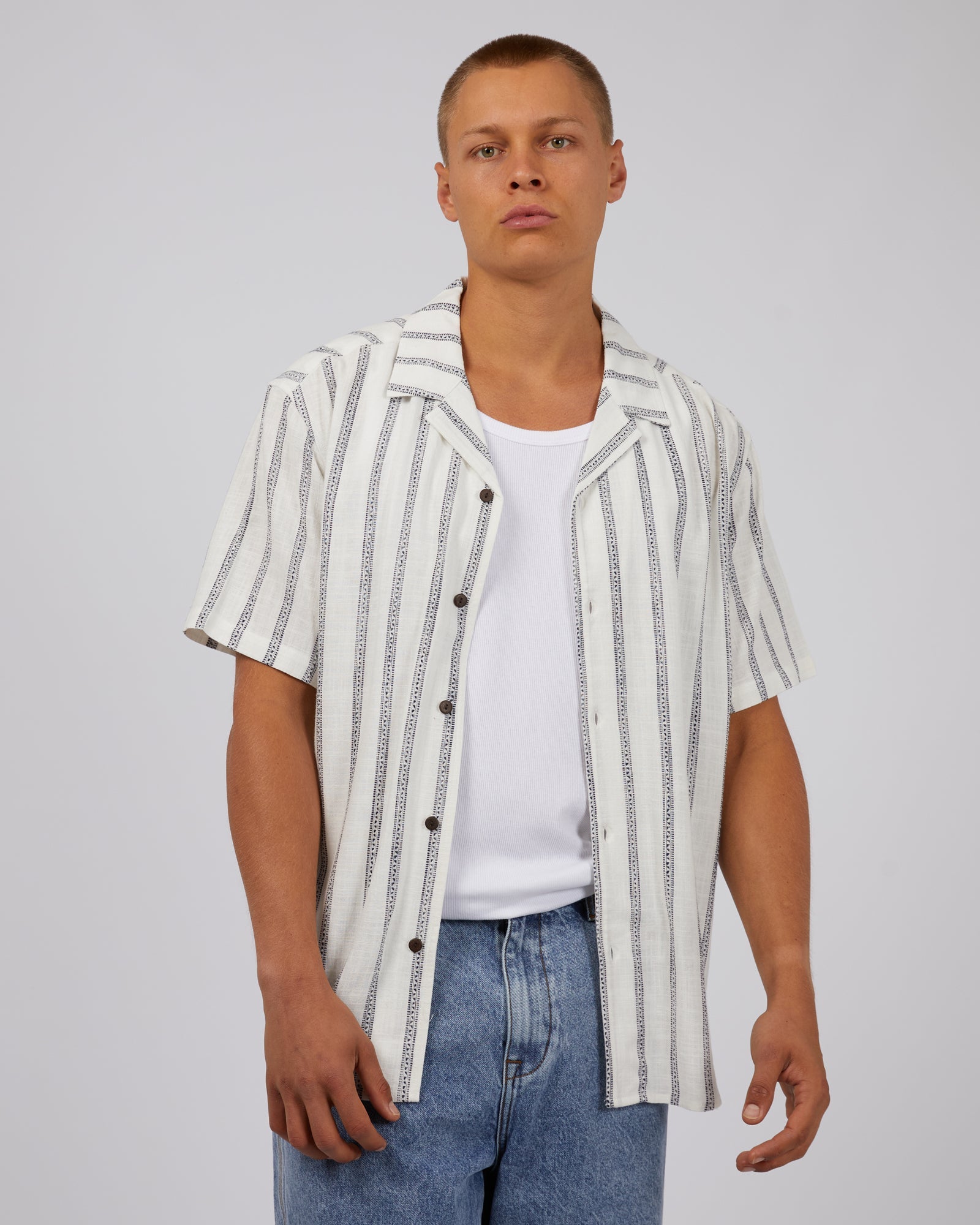 Drifter Stripe Shirt White