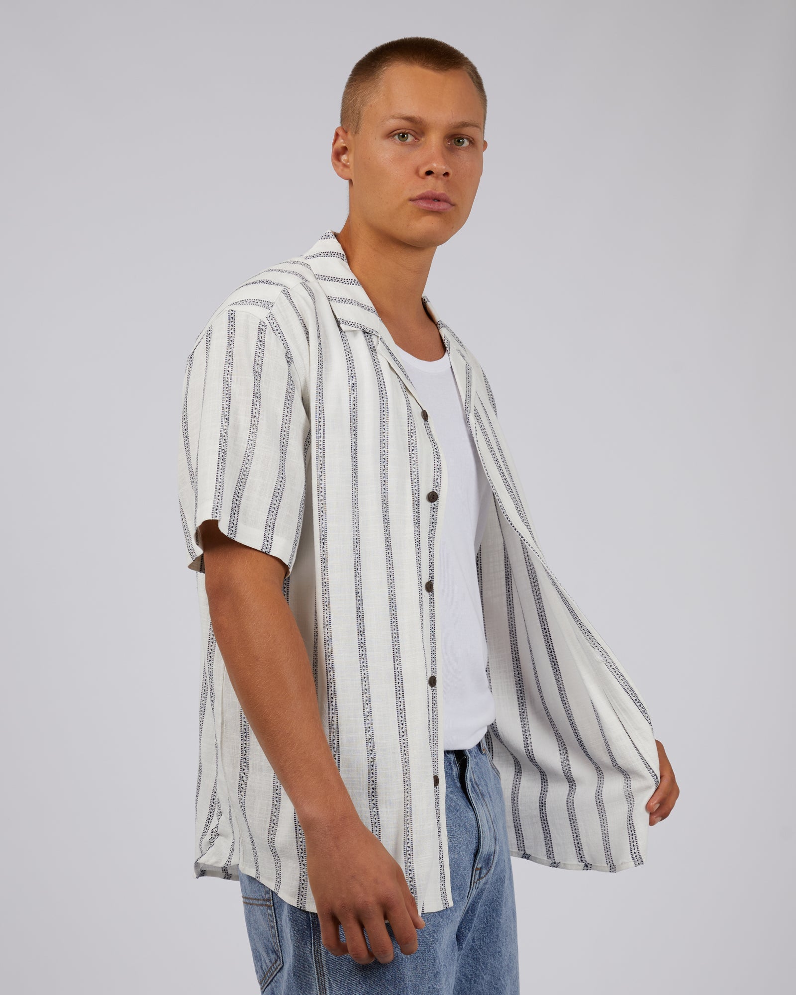 Drifter Stripe Shirt White