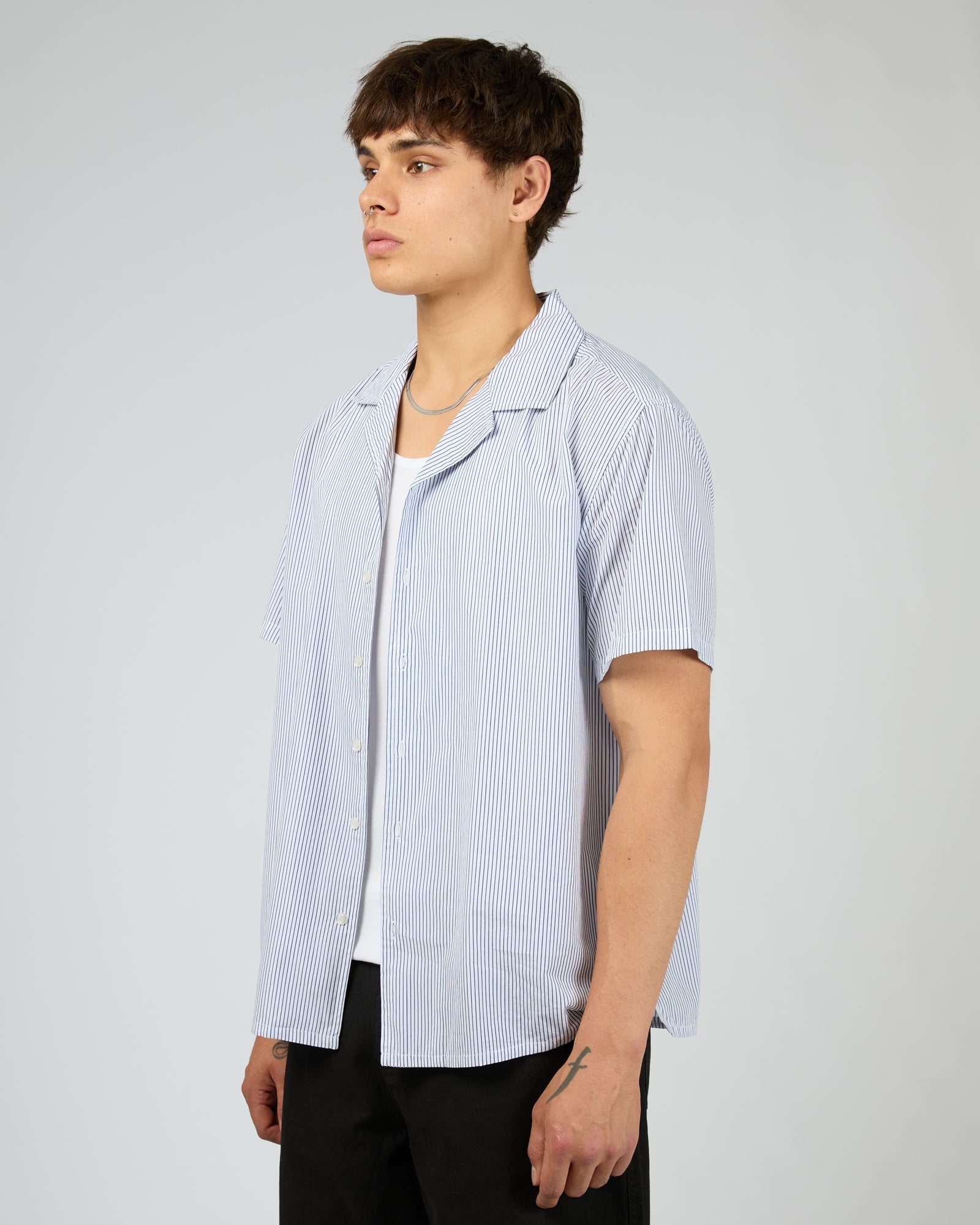 Charlie Stripe Shirt White