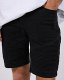 Strung Out Moto Denim Short Black