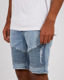 Strung Out Moto Denim Short Vintage Indigo