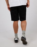 Ripped Relaxed Short Washed Black