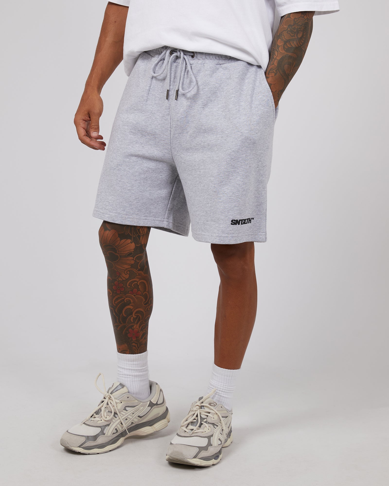 Track Fleece Short Grey Marle