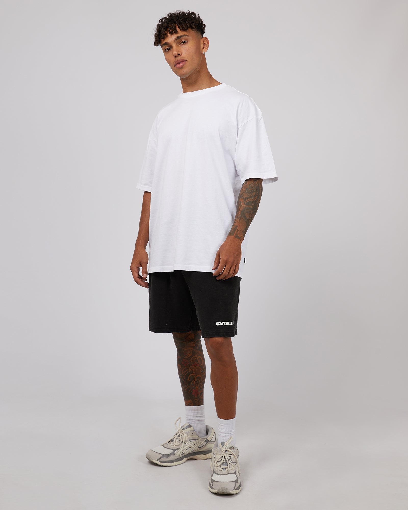 Track Fleece Short Washed Black