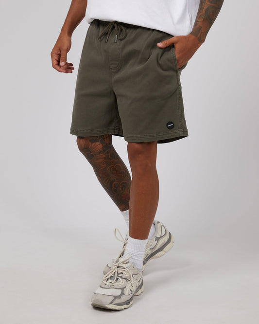 17' Twill Jogger Khaki