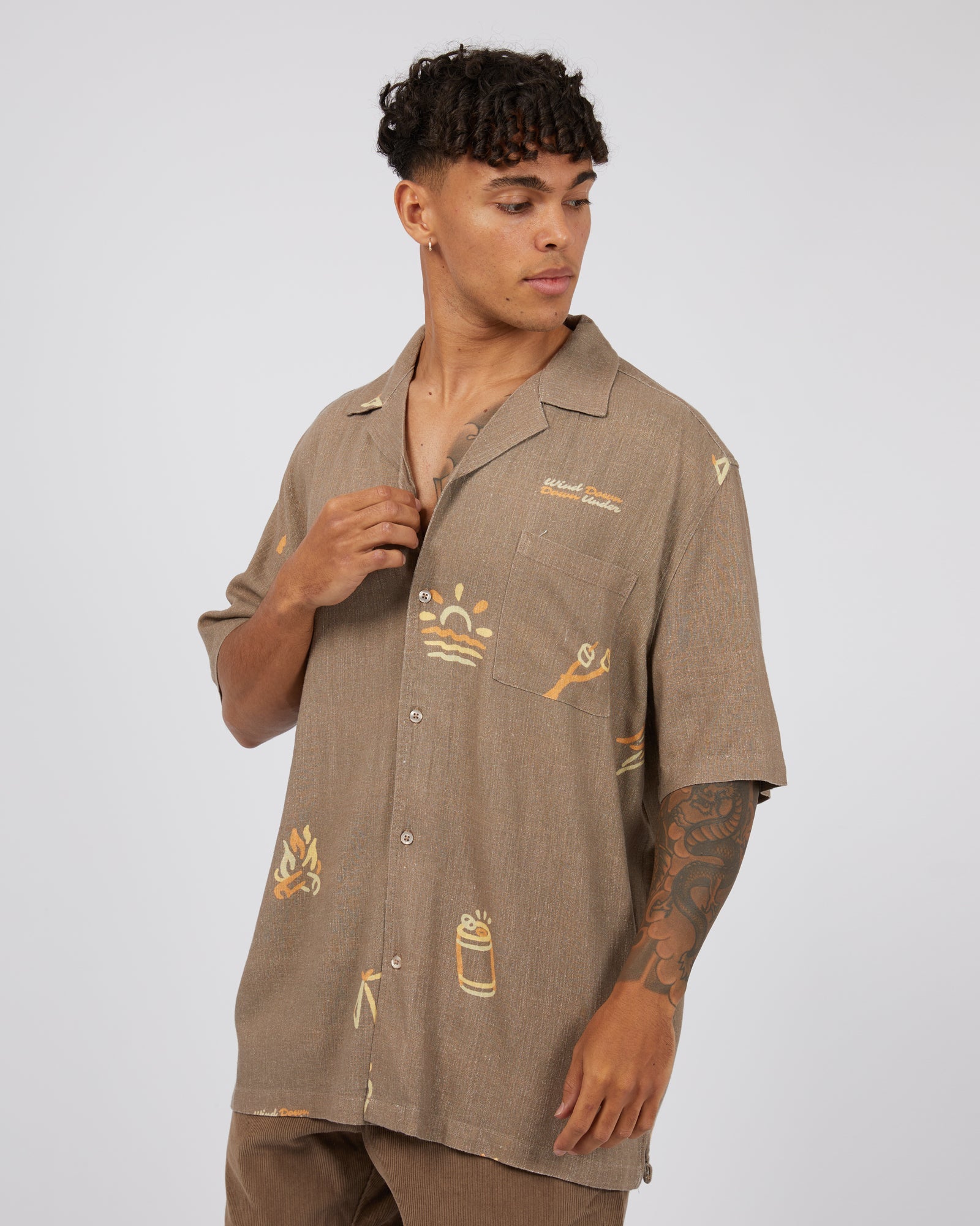 Wind Down Shirt Brown