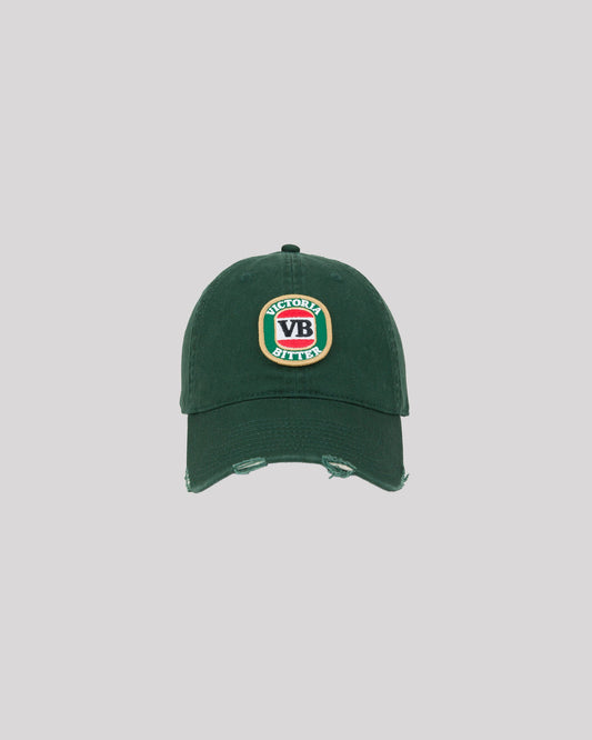 Vb Retro Distressed Cap Bottle Green