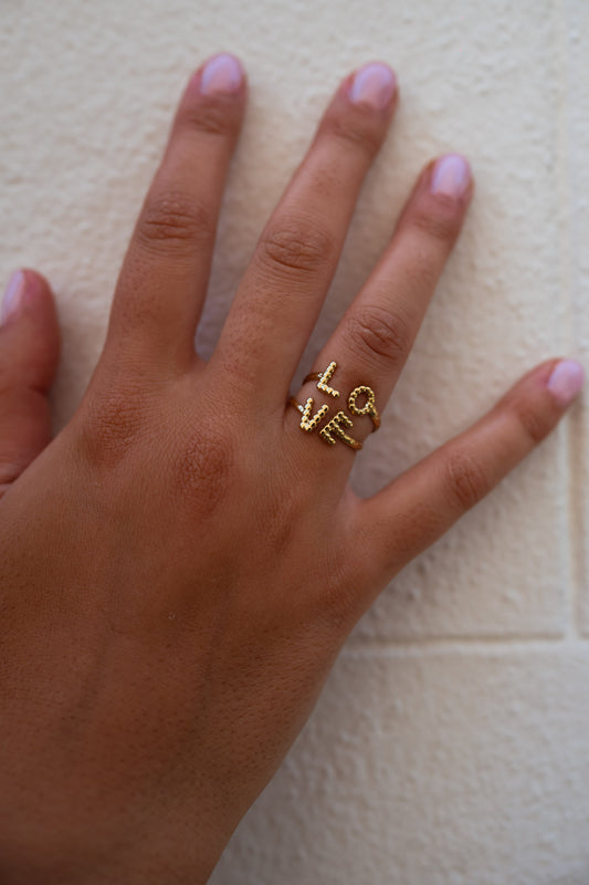 Golden Love Ring