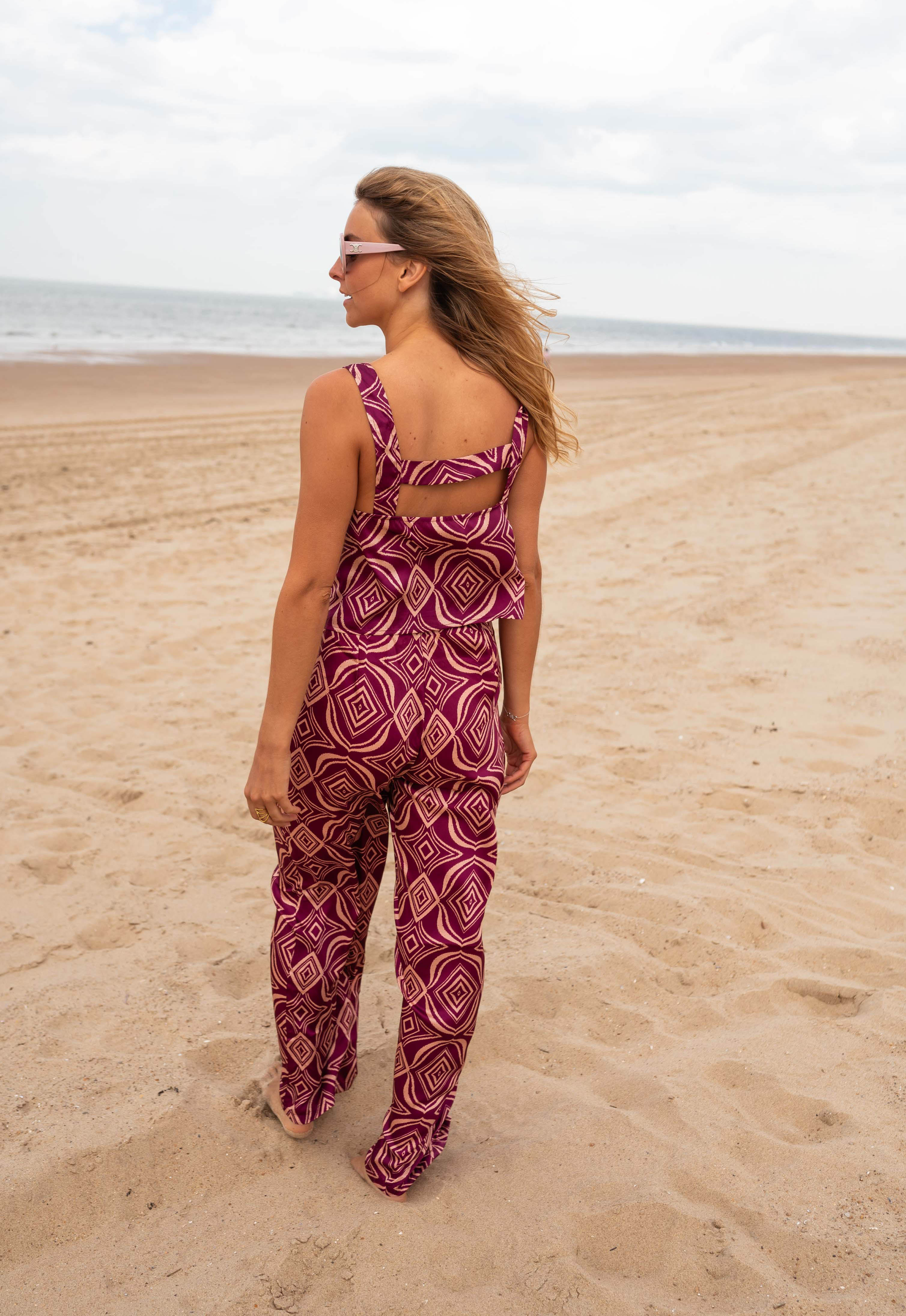 Purple Patterned Hiba Top