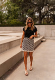 Black and Ecru Crochet Teresa Skirt