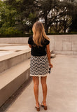 Black and Ecru Crochet Teresa Skirt