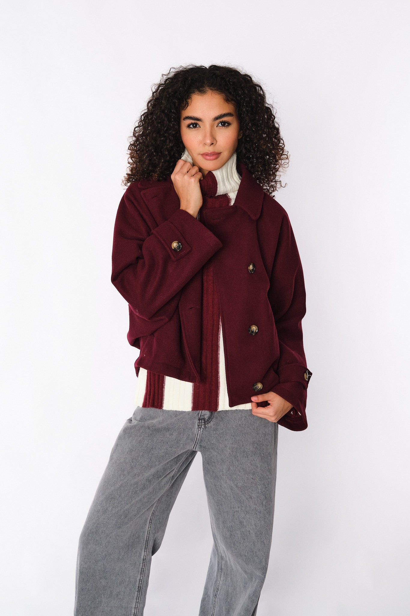 Burgundy Tosca Coat