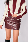 Burgundy Gavan Skirt