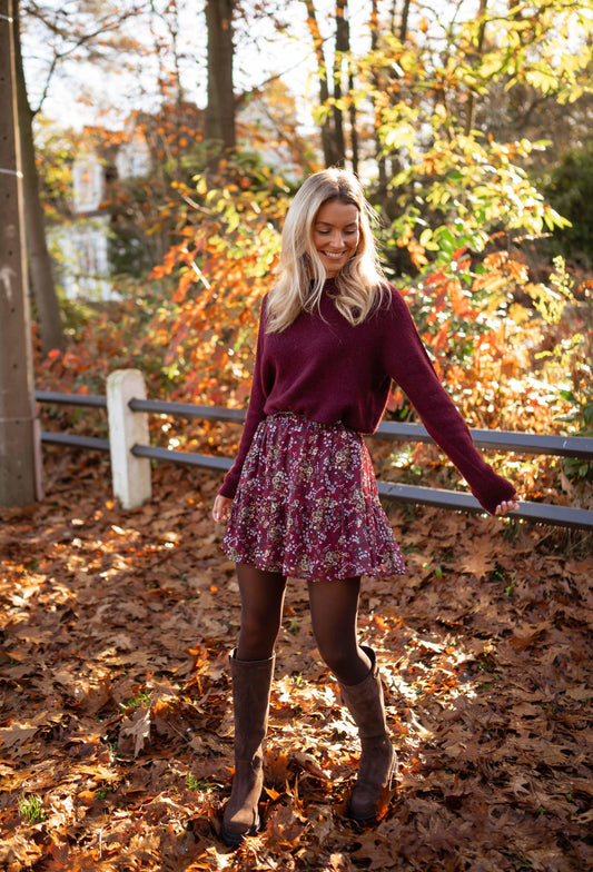 Burgundy Sisley Skirt