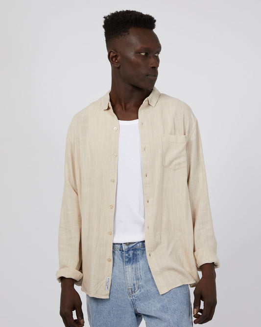 Mason Linen Long Sleeve Shirt Natural