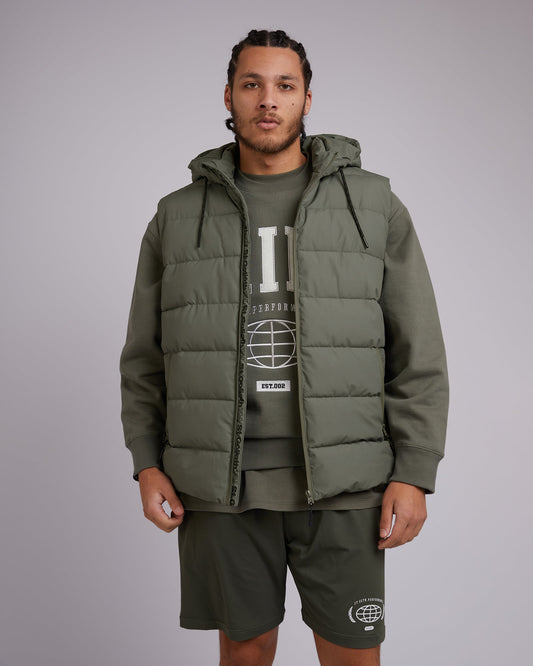 Domain Puffer Vest Green