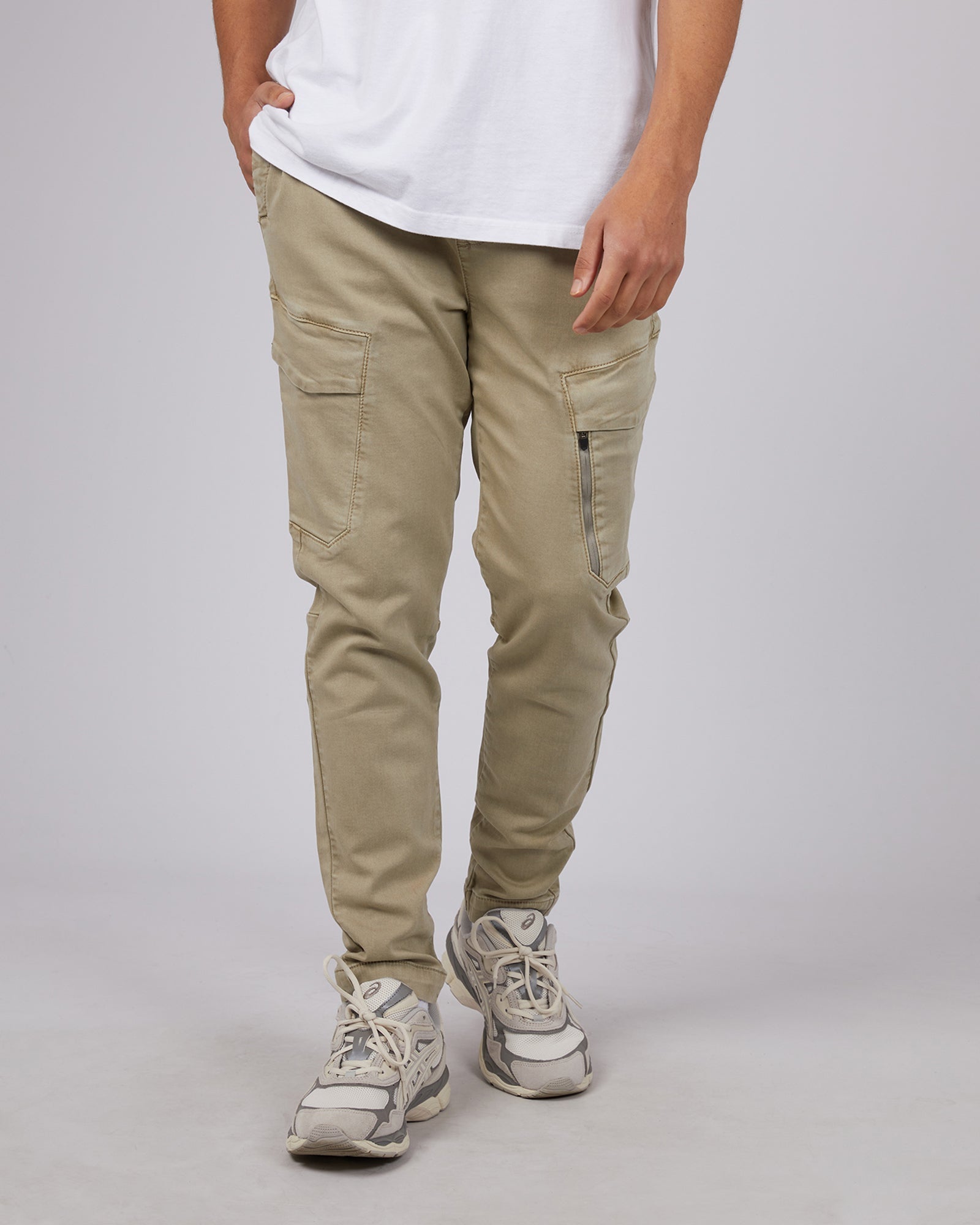 Inset Cargo Pant Tan