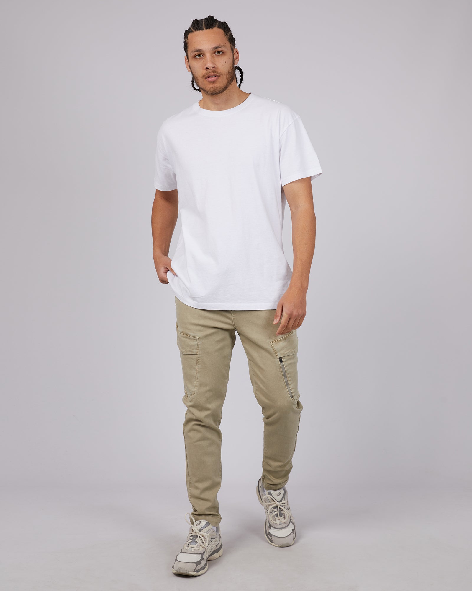 Inset Cargo Pant Tan