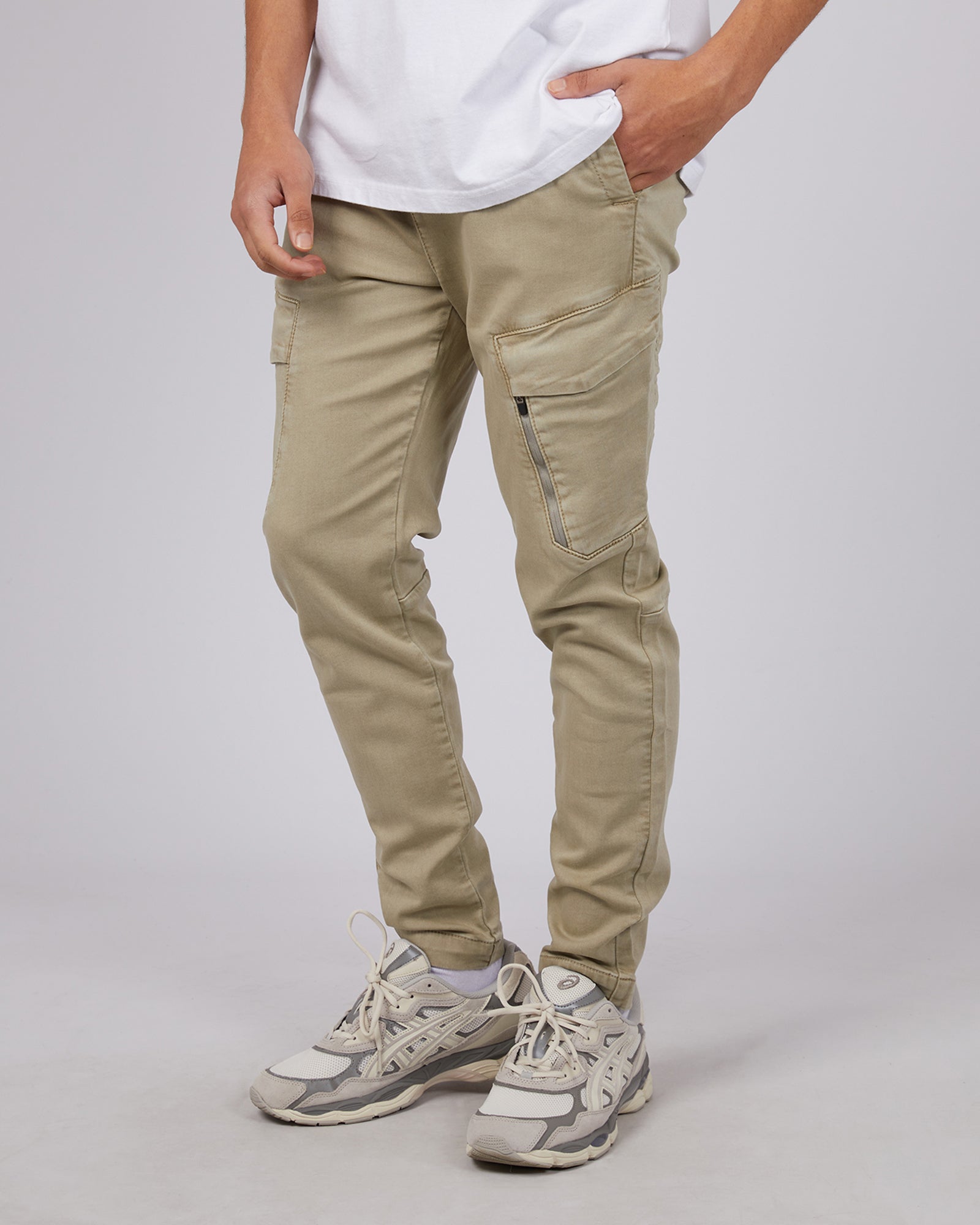 Inset Cargo Pant Tan