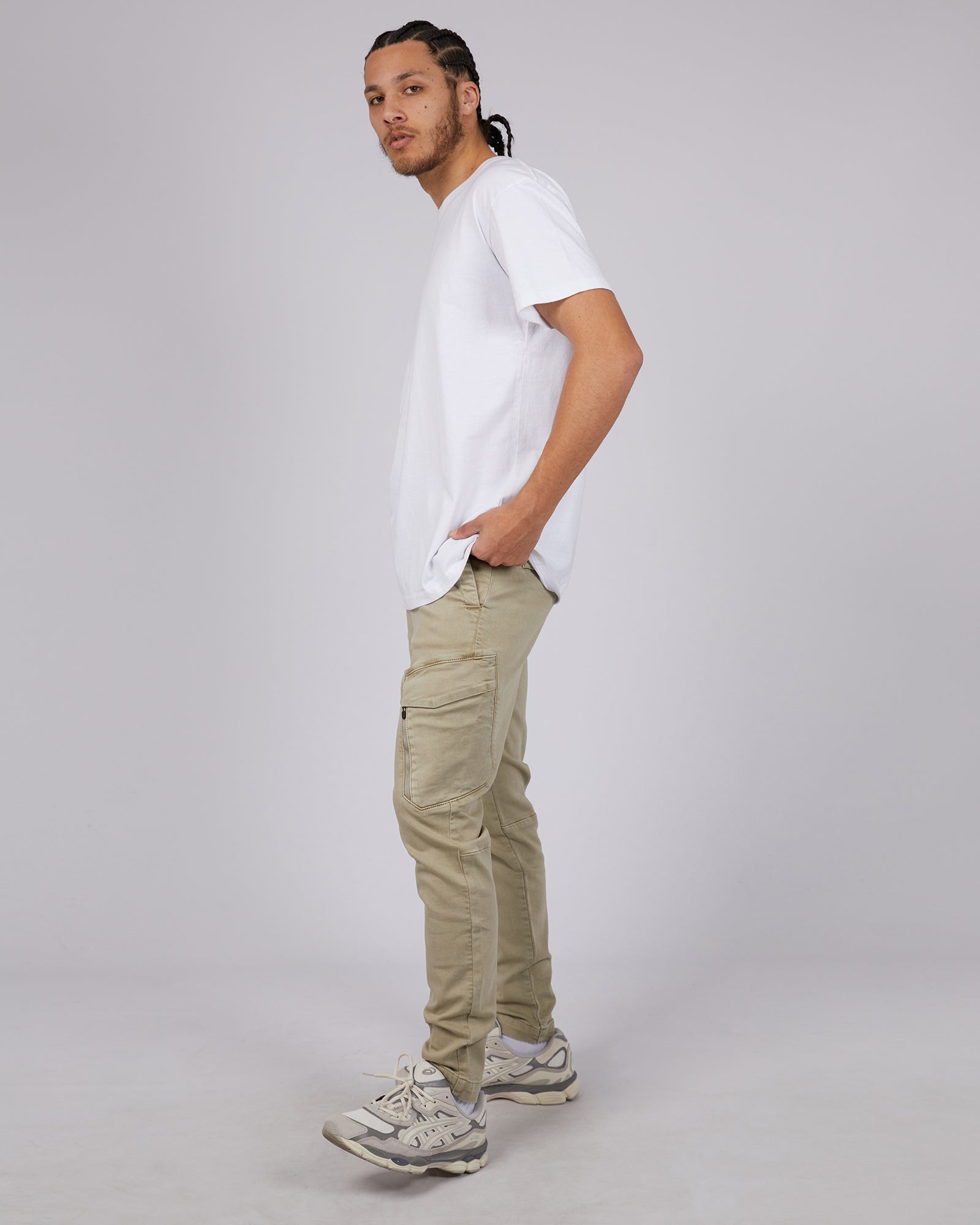 Inset Cargo Pant Tan