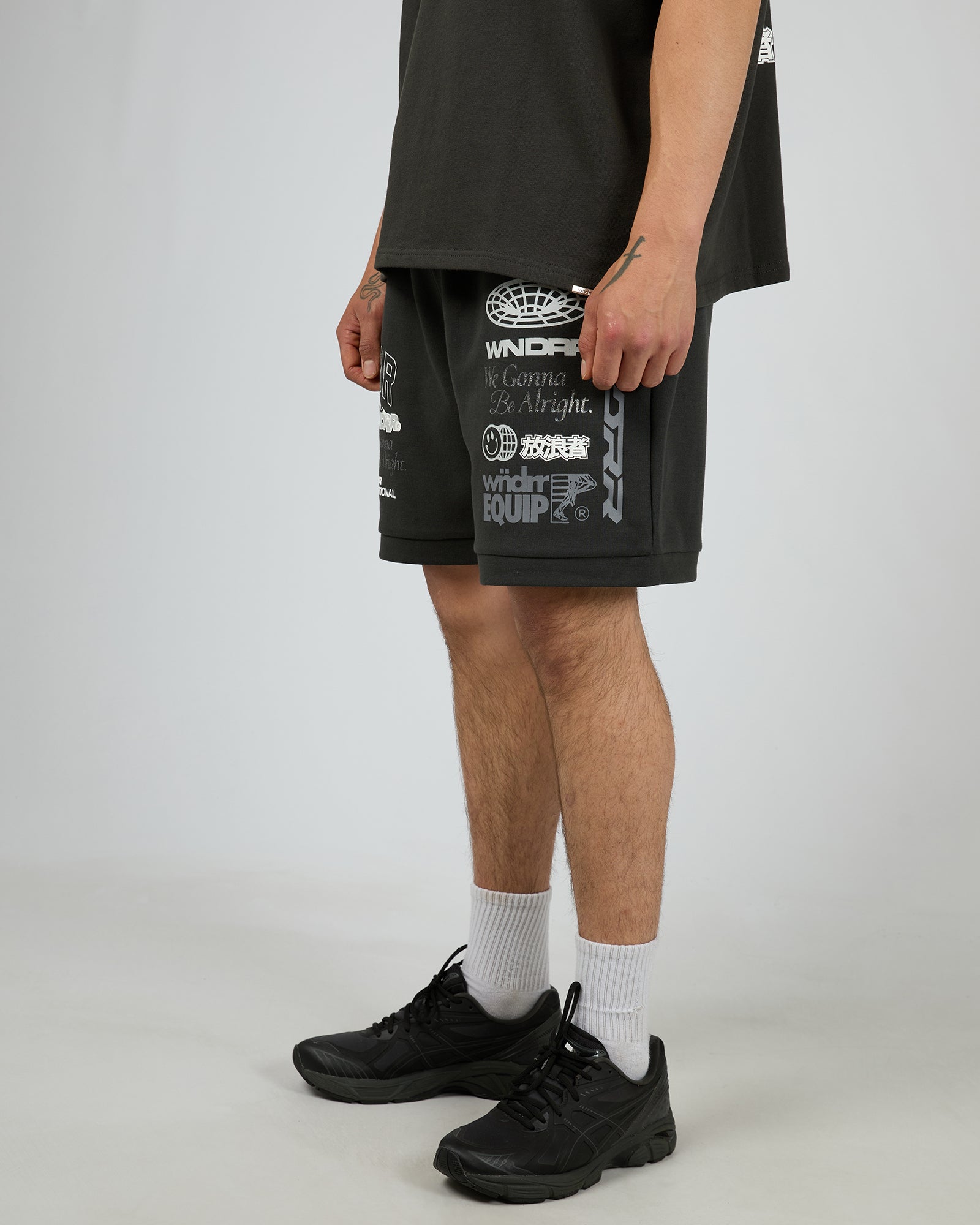 Represent Tech Trackshort Faded Black