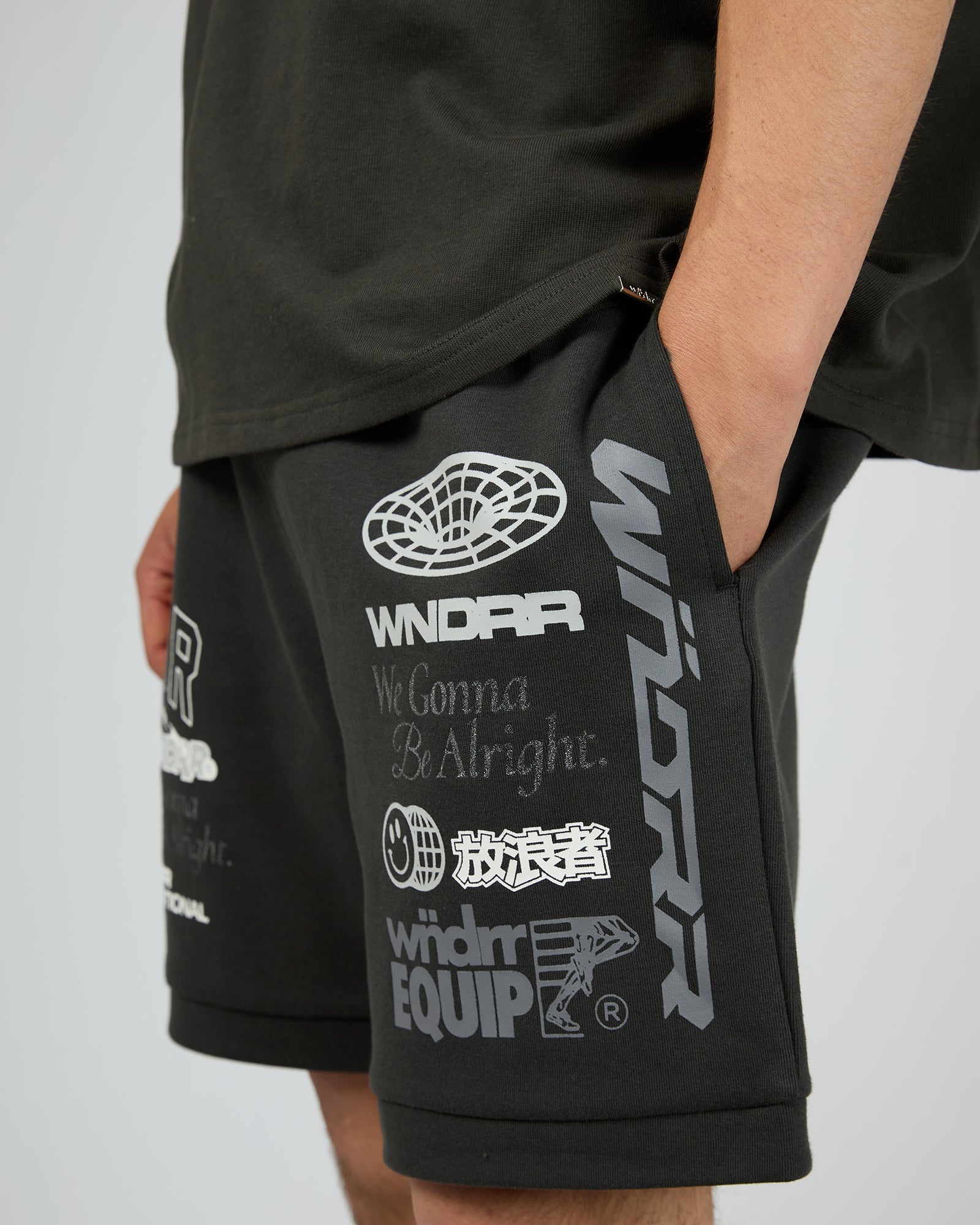 Represent Tech Trackshort Faded Black