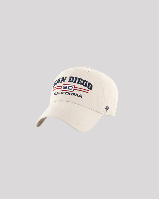 City San Diego Cap Bone Script '47 Clean Up