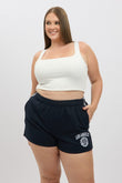 Blue LA Embroidered Active Track Shorts