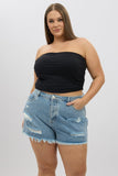 Denim Relaxed Shorts High Rise