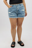 Denim Relaxed Shorts High Rise