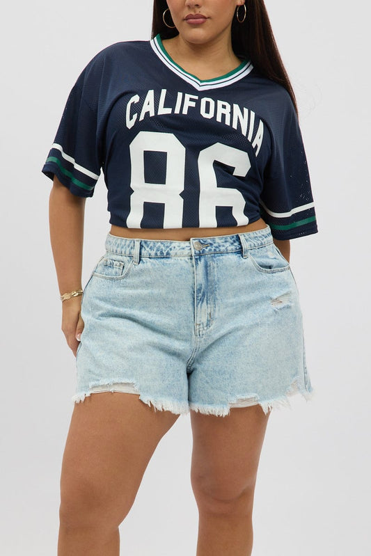 Denim Relaxed Shorts High Rise