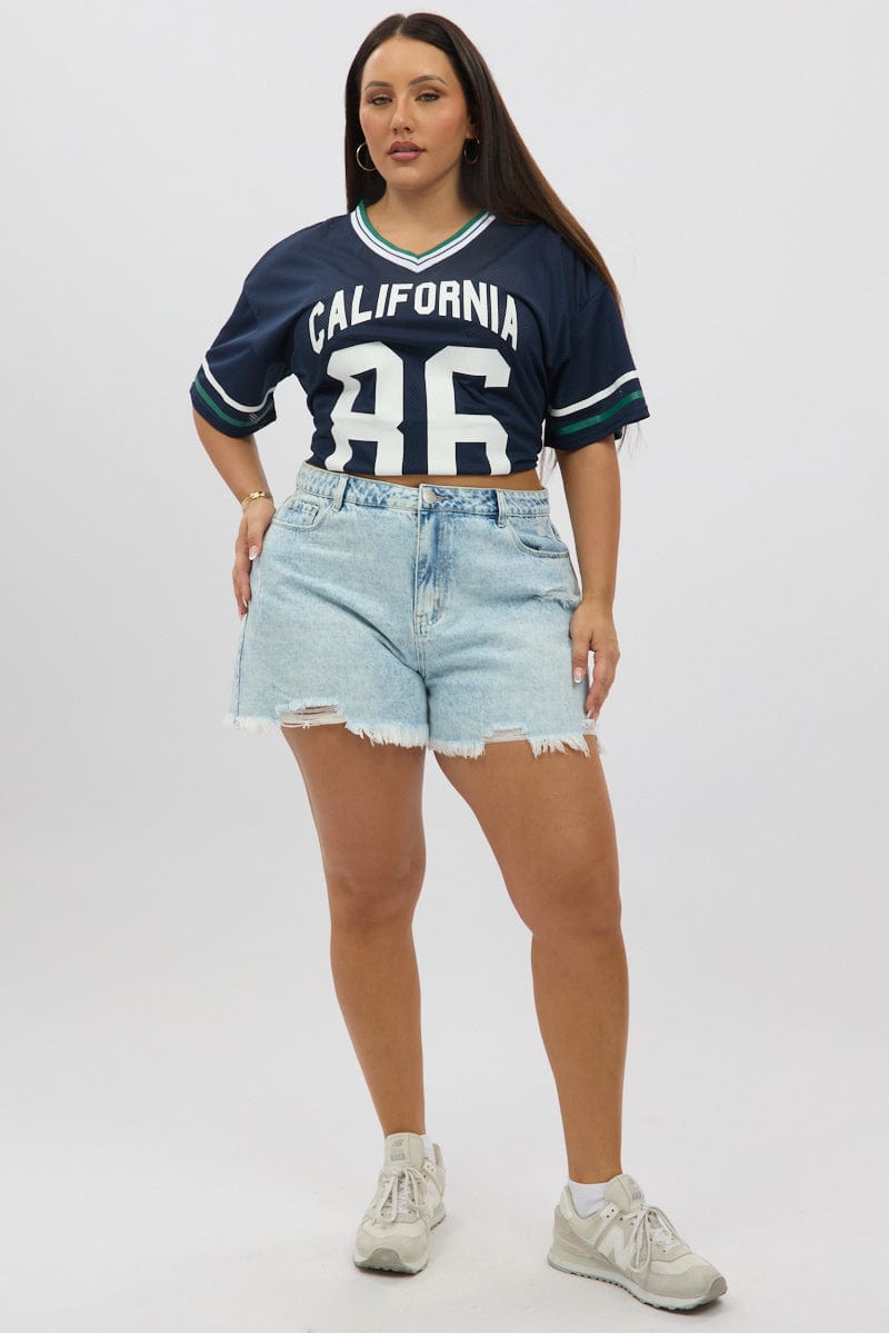 Denim Relaxed Shorts High Rise