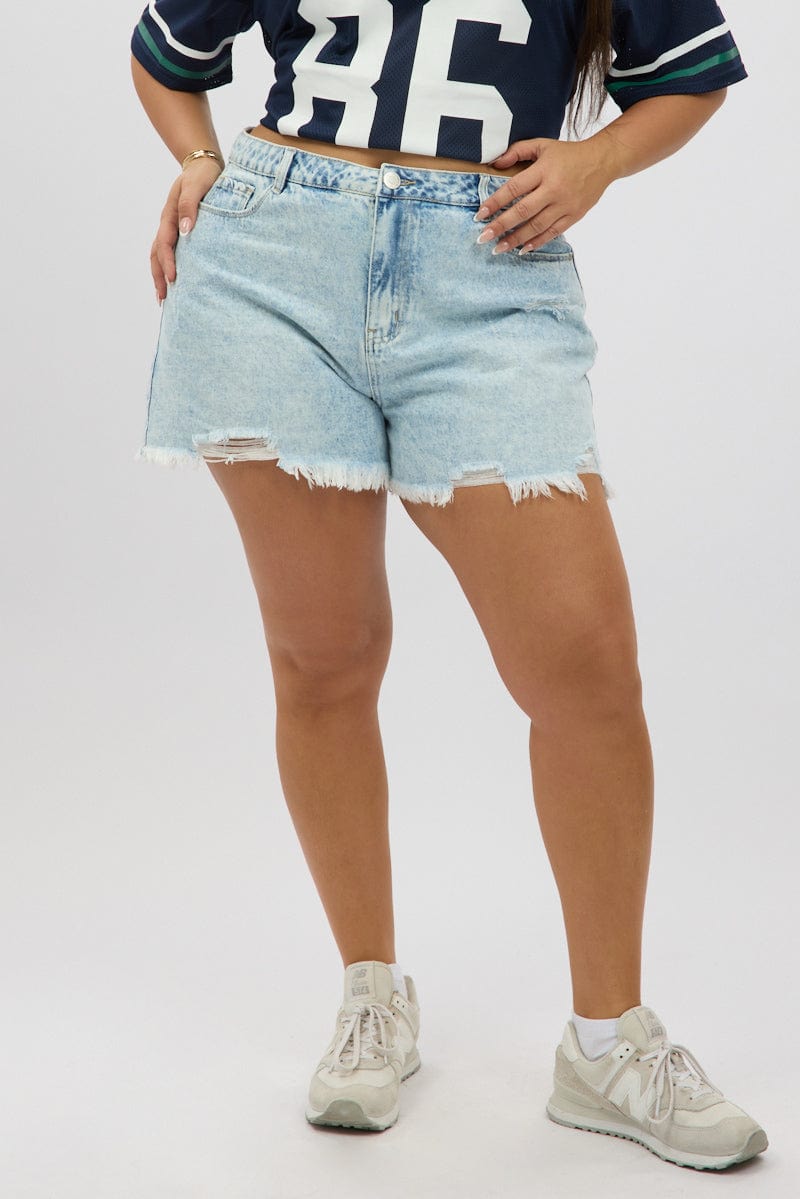 Denim Relaxed Shorts High Rise