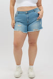 Denim Skinny Shorts High rise