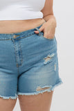 Denim Skinny Shorts High rise