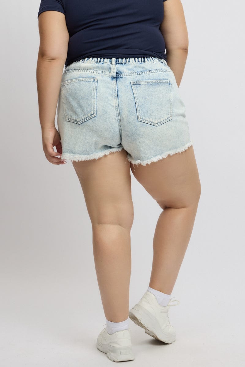 Denim Relaxed Shorts High Rise