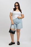 Denim Jort Shorts High Rise