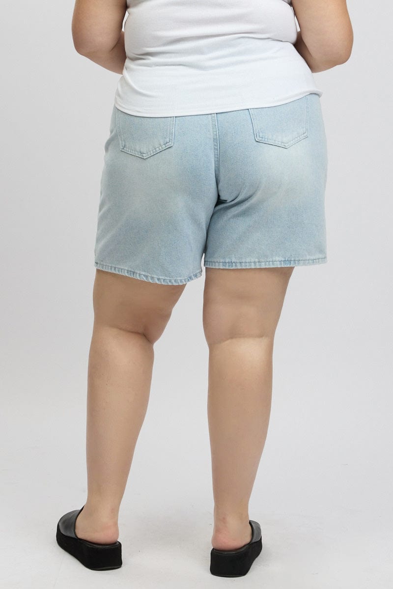 Denim Jort Shorts High Rise