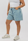 Denim Jorts Shorts Mid Rise