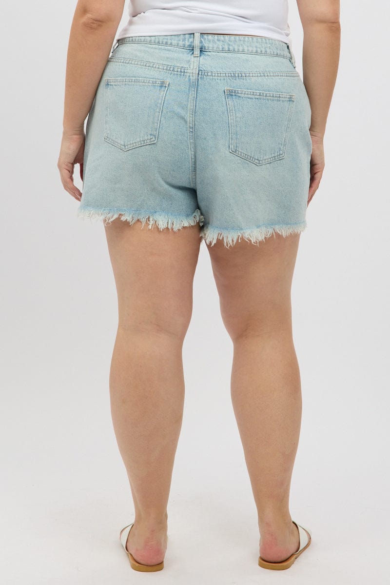 Denim Relaxed Shorts High Rise