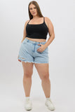 Denim Relaxed Shorts High Rise