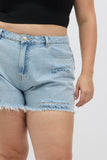 Denim Relaxed Shorts High Rise