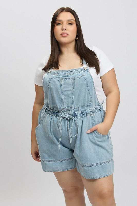 Denim Overall Shorts