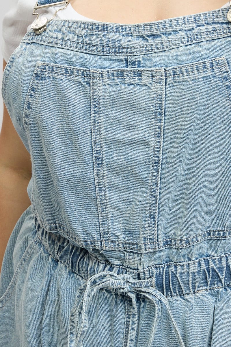 Denim Overall Shorts