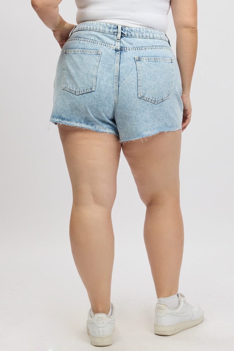 Denim Relaxed Shorts High Rise