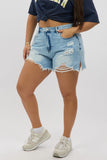 Denim Relaxed Shorts High Rise