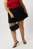 Black Pleated Tennis Skirt with Shorts Underneath