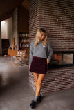 Burgundy Frederik Skirt